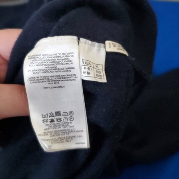 XL Brooks Brothers Merino Wool Men's V-Neck Sweater - Picture 7 of 7